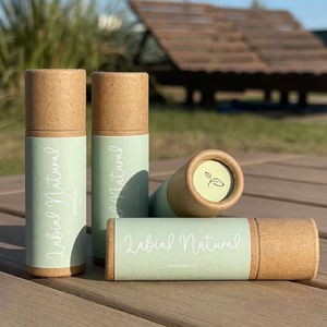 Tube en papier kraft écologique biodégradable et recyclable personnalisé pour rouge à lèvres, déodorant, emballage de tube imprimé en quatre couleurs - Product Image 3