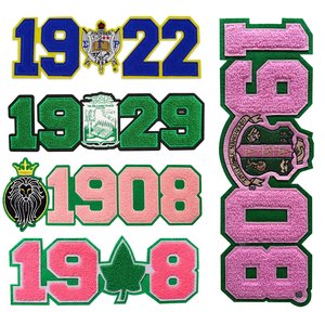 Livraison rapide, forme irrégulière, symbole personnalisé, vente en gros de serviettes, lettre grecque, patch thermocollant, patchs en chenille pour sweat-shirt - Product Image 5