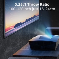 Projecteur intelligent Android HaoMing X1A version mondiale, projecteur de cinéma maison 4K, projecteur à courte focale 4K WiFi Triple Full Laser Proyector