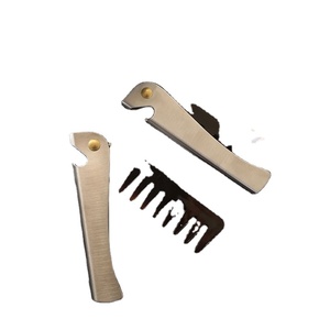 Tùy Chỉnh Chuyên Nghiệp Salon Cắt Tóc Tạo Kiểu Tóc Rộng Người Đàn Ông Răng Kiểu Tóc Túi Đầu Tóc Lược Thép Không Gỉ Có Thể Gập Lại Dầu Lược - Product Image 5