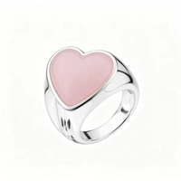Bague de marque de qualité supérieure, bijoux de mode, avec motif ours, pierre naturelle rose, thème Amour, inspirée de l'Espagne. Catalogue Bear.