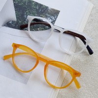 Gafas de bloqueo de luz azul de alta calidad 2025, gafas Retro clásicas, monturas de gafas ópticas de acetato con logotipo personalizado