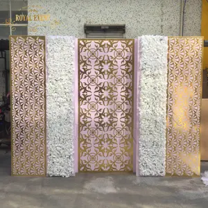 Fabbrica su misura fiori da parete decorazione per matrimonio sfondo usato per eventi forniture per palcoscenico