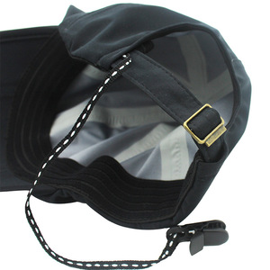 <b>Sunscreen</b> <b>Waterproof</b> Surfing Cap Black Nylon Breathable Foldable Outdoor Fishing Hat UV Protection - Product Image 3