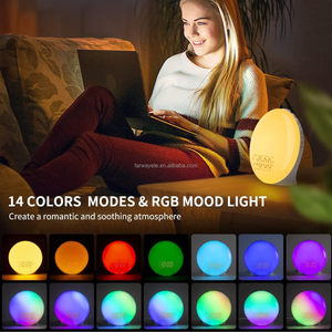Aufwachlicht Sonnenaufgang-Wecker für Schlafzimmer 17 Nachtlichter Geräuschmaschine Schlaf-Timer Doppelalarm FM-Radio - Product Image 2