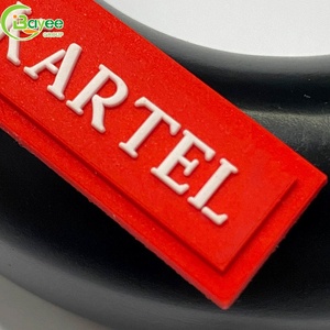 Custom Logo 3D Embossed Soft Rubber Silicone PVC Patch <b>Velcro</b> Pvc Patches Made for to Be <b>Ironed</b> on or Heat Press for Hats - Product Image 1