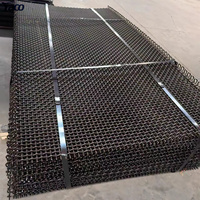 Maille de tamis ondulée en acier à haute teneur en manganèse pour concasseur, tamis vibrant pour carrière et sable minier