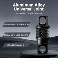 En stock, vente en gros, porte-clés robuste en alliage d'aluminium, pivotant à 360°, double, détachable, à dégagement rapide, pour EDC
