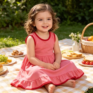 GBO0498 RTS Sin Pedido Mínimo, Conjunto de Ropa para Niña Pequeña, MAMA'S MINI, Blusa con Flores de Manga Corta y Pantalones Cortos, Venta al Por Mayor para Niños - Product Image 5