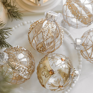 Luxury Shining <b>Glitter</b> Christmas Ball Ornaments Hanging Transparent Christmas Ball 8CM Sequined Plastic Christmas Tree Balls - Product Image 4