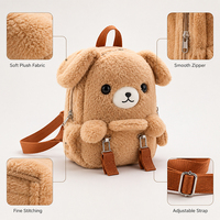 Sac à dos en peluche personnalisable mignon pour enfants, cadeau de la Fête des Enfants, accessoire parfait pour les voyages et les photos, sac à bandoulière chien pour enfants, vente en gros