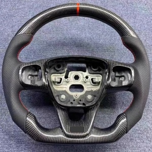 Volante de cuero personalizado, accesorios de coche para <span class=keywords><strong>Ford</strong></span> <span class=keywords><strong>Focus</strong></span> MK2 MK3 MK4 <span class=keywords><strong>RS</strong></span> ST Mondeo, gran oferta, volante de fibra de carbono - Product Image 2