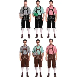 Men Oktoberfest Costume Traditional German Bavarian Beer Outfit Carnival Outfit Fancy Festival Party Clothes