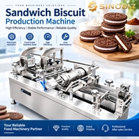 Ligne de remplissage automatique de biscuits sandwich en acier inoxydable, machines de boulangerie certifiées CE pour la production alimentaire industrielle