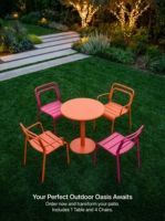 Table Basse Moderne avec Trou pour Parasol, Compatible avec Chaises en Aluminium, Acier au Carbone ou Fer pour Café, Patio et Restaurant en Extérieur