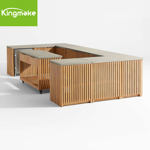 <span class=keywords><strong>Latte</strong></span> haut de gamme 3 pièces coin modulaire cuisine extérieure barbecue île teck meubles <span class=keywords><strong>en</strong></span> <span class=keywords><strong>bois</strong></span> armoires de cuisine extérieures - Product Image 6