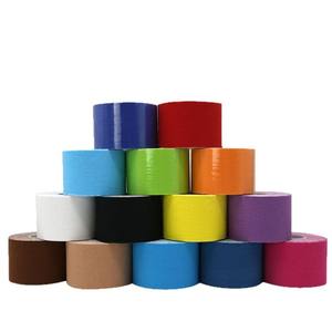 Bande de kinésiologie pour sports athlétiques Largeur 2.5cm Bandages cohésifs élastiques non tissés Chaussette de football auto-adhésive Longueur 5m - Product Image 2