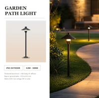 Lampu Taman Jalur Berkebun IP65 4.8W 3500K Tegangan Rendah 220V 24V Tenaga Surya untuk Halaman Rumput, Jalan Setapak, Halaman, Komunitas, Hunian