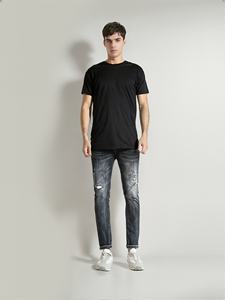 Alta calidad Mud Dye Distressed Selvedge <span class=keywords><strong>Jeans</strong></span> lavados para hombres Estilo casual Straight Fit Hombres Ripped <span class=keywords><strong>Jeans</strong></span> - Product Image 5