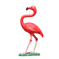 Lớn Kích Thước Cuộc Sống Làm Bằng Tay Sợi Thủy Tinh Thực Tế Flamingo Bức Tượng Điêu Khắc Động Vật