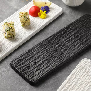 Plato para servir restaurante de 12 pulgadas, plato rectangular de porcelana para servir comida, plato de Sushi, gres de cerámica japonés, platos de Sushi - Product Image 6