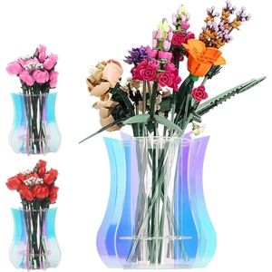 Acrylic <strong>Vase</strong> <strong>for</strong> <strong>Lego</strong> <strong>Flowers</strong> Thickened Sturdy Display Stand Holder <strong>for</strong> <strong>Lego</strong> <strong>Flower</strong> Bouquet Building Set Botanical Collection - Product Image 3