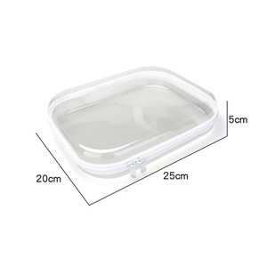 3pcs thiết lập zippered rõ ràng lưu trữ thùng cứng Pouch đa chức năng tổ chức cho đồ chơi lưu trữ di động Túi Stackable tổ chức Túi - Product Image 5