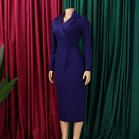 Nouvelle Robe Fourreau Élégante pour Femme 2026, Couleur Unie, Longueur Genou, Idéale pour le Bureau et les Tenues Professionnelles Décontractées