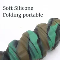 Bouteille d'eau camouflage durable Tasse pliable en silicone portable 500ml Bouilloire de sport grenade à main