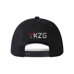 Mũ bóng chày 5 tấm, chất liệu da lộn, vành cong, thiết kế đính kim cương thủ công, lót satin, màu đen, tùy chỉnh - Product Image 2