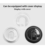 Couvre-gobelet multifonctionnel en PP de 90 mm, couvercle jetable en plastique pour boissons avec ouverture pour boire, pour boissons chaudes et froides, café, lait, thé