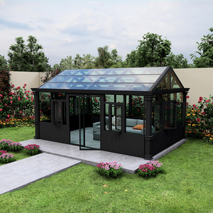 Veranda Moderna <span class=keywords><strong>in</strong></span> Lega di Alluminio con Doppio Vetro Temperato Low-E, Tetto a Falda Impermeabile, Autoportante <span class=keywords><strong>per</strong></span> Ville Residenziali e Hotel - Product Image 5