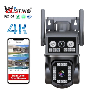 Cámara de Vigilancia CCTV Wistino para Exteriores, 4K, Dos Lentes, PTZ, Seguridad IP66, Impermeable, Detección de Movimiento, Alarma, <span class=keywords><strong>V380</strong></span> <span class=keywords><strong>Pro</strong></span>, 4G - Product Image 1