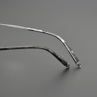 Lunettes de lecture unisexes de luxe en titane pur ultra-léger, style pilote, avec imprimé zèbre et léopard, monture intégrale