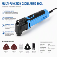 Nouvelle conception 2026 – Mini-meuleuse d'angle multifonction portative 300W en alliage d'aluminium avec moteur en cuivre pur, alimentation secteur 15000-21000 tr/min