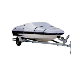 Housse de yacht de 20 à 22 pieds, grise, en forme de V, 600D, imperméable et anti-poussière, en polyester et PVC durables - Product Image 3