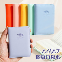 Mini carnet portable A7 Macaron avec logo personnalisé, couleur pour le bureau, planificateur de poche