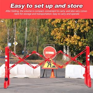Barricade en plastique extensible clôture portable rétractable barrières extérieures extensibles avec réflecteur pour le contrôle des foules de trafic - Product Image 5