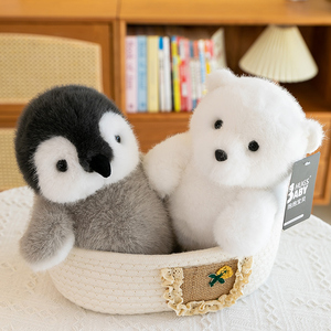Peluche a Forma di Cane Bianco a Righe, Cuscino Morbido Adatto come Regalo Festivo per Ragazzi e Ragazze - Product Image 4