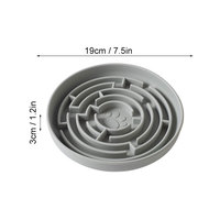 Bol de nourrissage lent pour animaux de compagnie en silicone de qualité alimentaire, antidérapant, avec ventouses puissantes