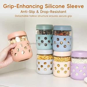 Chất Lượng Cao 6 Gói Kín Thủy Tinh Mason Lọ Qua Đêm Yến Mạch Jar Qua Đêm Yến Mạch <span class=keywords><strong>Container</strong></span> - Product Image 4