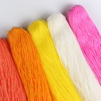 Upgraded Hollow Bright Ice Silk & Wool Chenille Yarn Lightweight Dyed Thin Thread for Crochet Bags Hats and Hand-knitted Needles