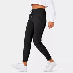 Jogging pour femmes de haute qualité avec logo personnalisé, nouveau style, entraînement, cordon de serrage, poche latérale, jogging uni de longueur totale pour femmes, pantalon - Product Image 5