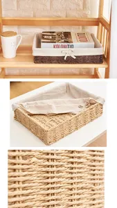 Ladies Womens Woven Stylish Baskets Woven White Decorative Woven Basket Rope Storage Baskets