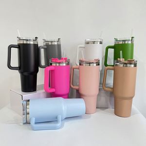 <b>40oz</b> Multiple Colors Vacuum <b>Tumbler</b> Stainless Steel <b>Tumbler</b> <b>with</b> Lid and Straw Double Walled <b>40oz</b> <b>Tumbler</b> <b>with</b> <b>Handle</b> - Product Image 1
