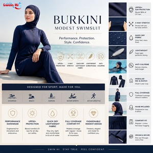 Set Burkini da Donna ODM Personalizzato, Costume da Bagno Modesto Tie-Dye a Copertura Totale, Asciugatura Rapida, Elasticizzato, per Vacanze Estive - Product Image 3