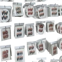 Ongles à presser carrés en acrylique préconçus, couvrance totale, couleur amande, vente promotionnelle directe usine pour doigts