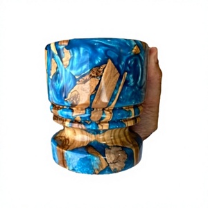 เตาเผาบุหุรไม้จันทน์หอม Golden Oasis Artisan แบบทำมือ ดีไซน์เนอร์ สำหรับใส่กำยานอูด สร้างบรรยากาศรอมฎอน สำหรับพิธีทางศาสนา ทำจากวัตถุดิบธรรมชาติ 100% - Product Image 1