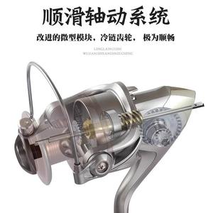 Hidsgsh Moulinet de pêche spinning 5.2:1, corps entièrement métallique, dévidoir avant en acier inoxydable, pour la pêche aux leurres - Product Image 5