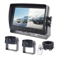 Moniteur de voiture 9 pouces 2 canaux pour écran de voiture à double affichage, moniteur de toit avec enregistreur, écran LCD AHD pour caméra de recul de camion, bus, camping-car